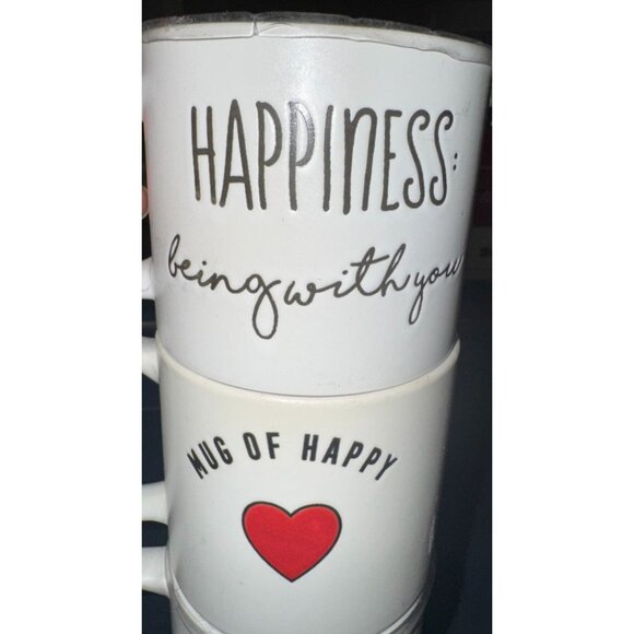Set Of 4 Sheffield Home White Ceramic Mugs With Positive Quotes - Picture 3 of 9